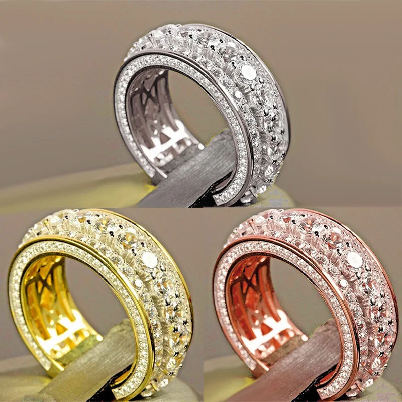 

Fashion Crystal Zircon Wedding Ring For Women 2021 Trend Luxury Women's Rings Jewelry Gifts Female Engagement Accessories