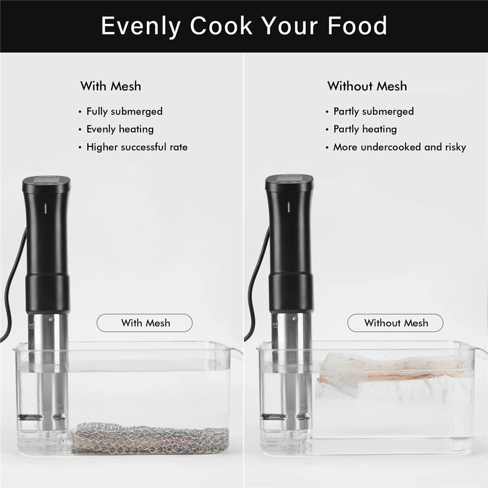 sovider food grade stainless steel mesh sinker net weight sous vide accessories for slow cooker vacuum cooker kitchen appliance free global shipping