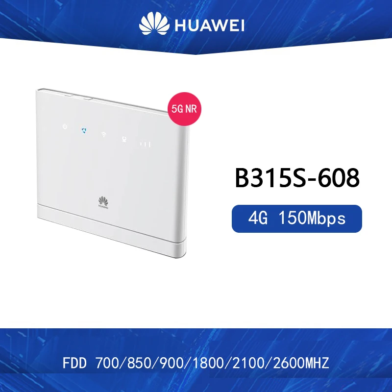 

Разблокированный Wi-Fi роутер HUAWEI B315s-608 CPE, 150 Мбит/с, 4G LTE, FDD, беспроводной шлюз с антенной