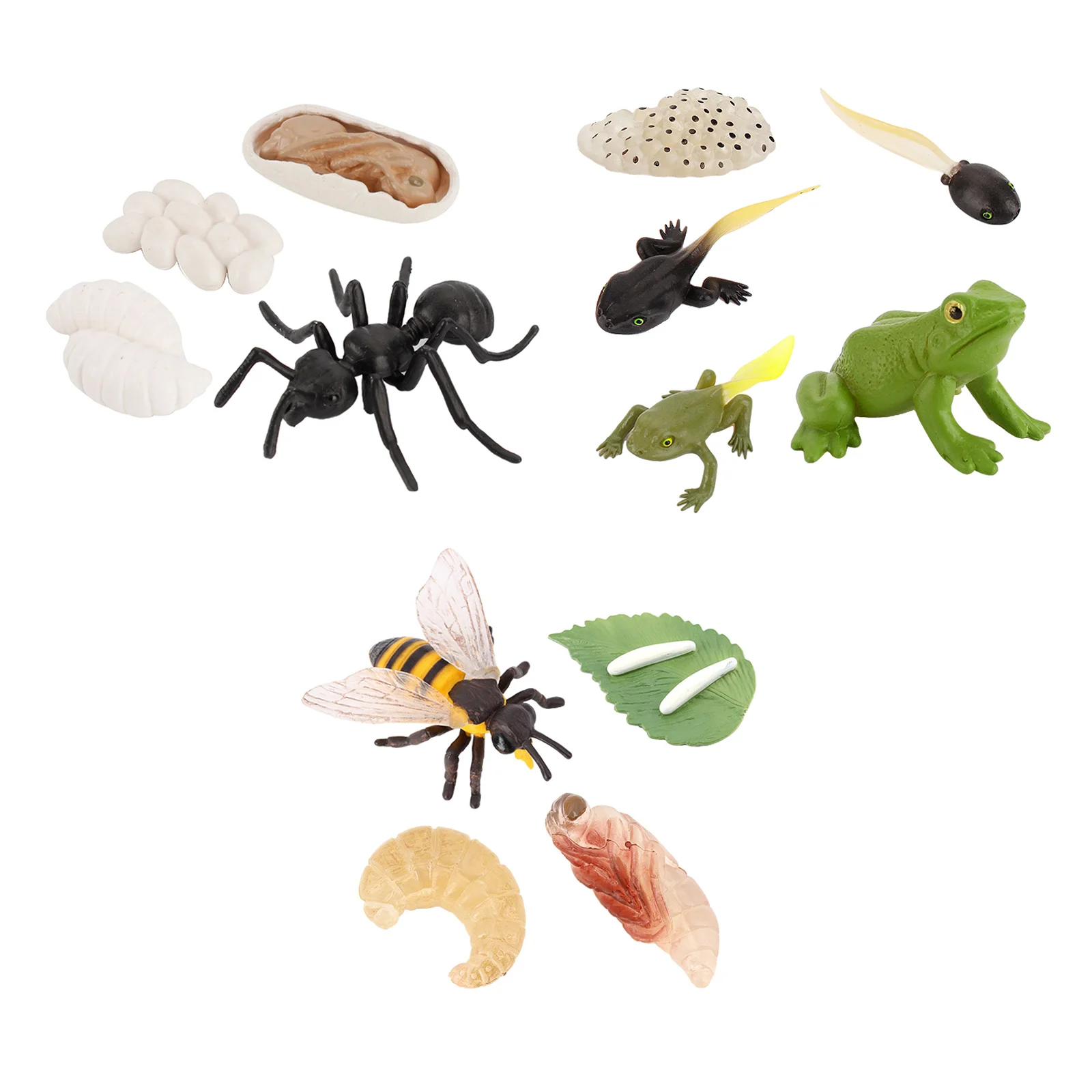

3 Sets of Children's Toy Simulation Animal Figures Set Growth Process Game