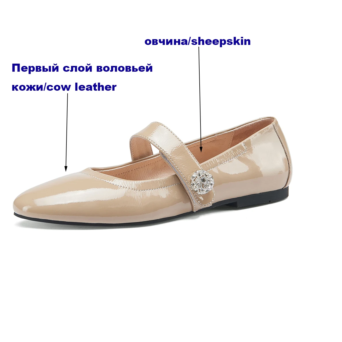 

Kickway Genuine Leather Flat Shoes For Women Shallow Buckle Round Toe Women's Office Shoes 2021 Spring Newest Basic Working Shoe