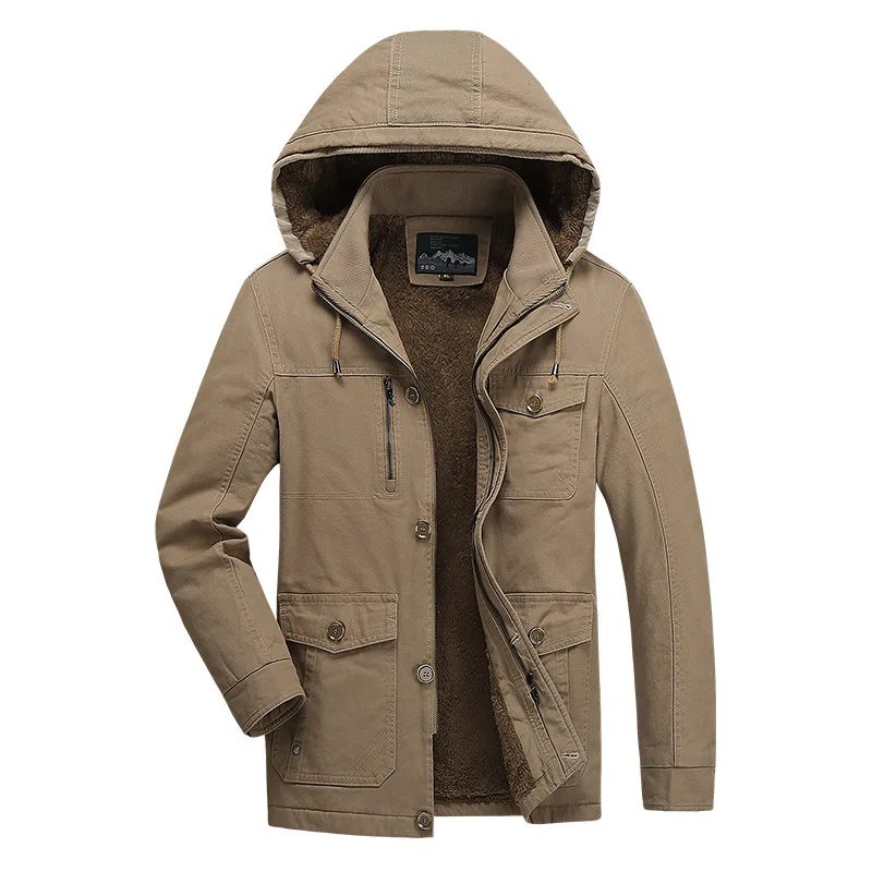 

Winter 2-in-1 Jacket Men's Waterproof Ski Snow Jacket Coat Fleece Liner Windproof Hooded Mountain Coat Man Windbreaker