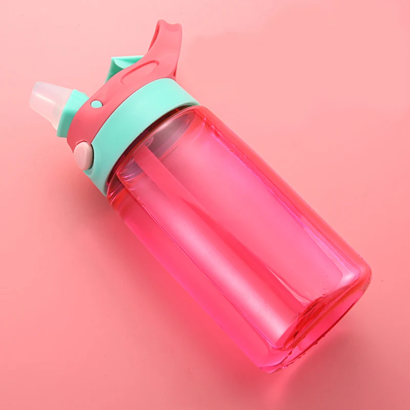 

480ML Kids Water Cup Creative Safe Baby Feeding Cups with Straws Leakproof Water Bottles Outdoor Portable Children Drinking Cup