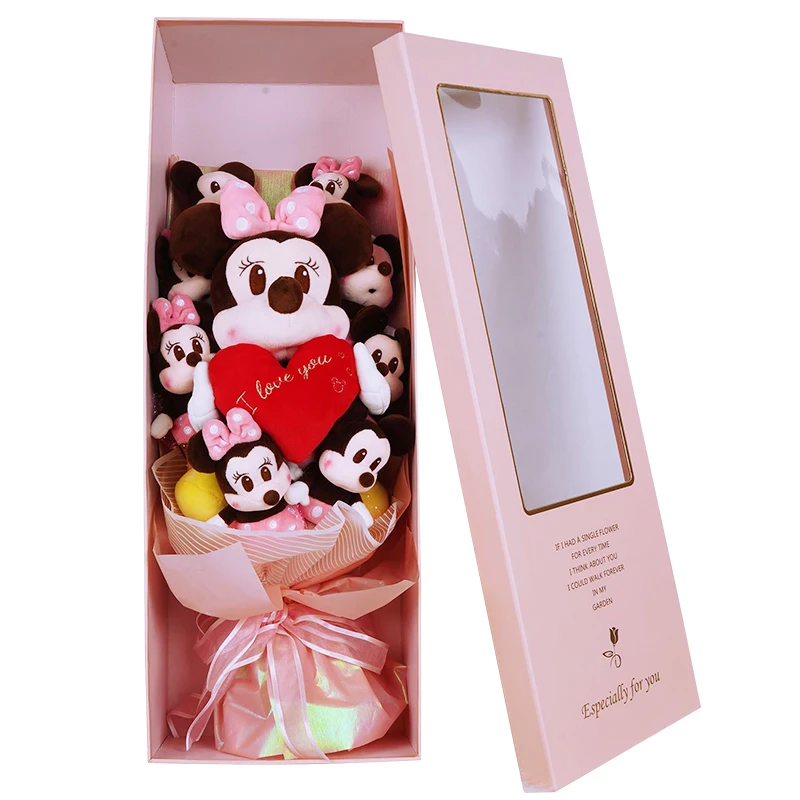 

100% Original Disney Minnie Daisy plush Toys bouquet gift for girlfriend wife Valentine's Day Top Brand birthday Christmas gift
