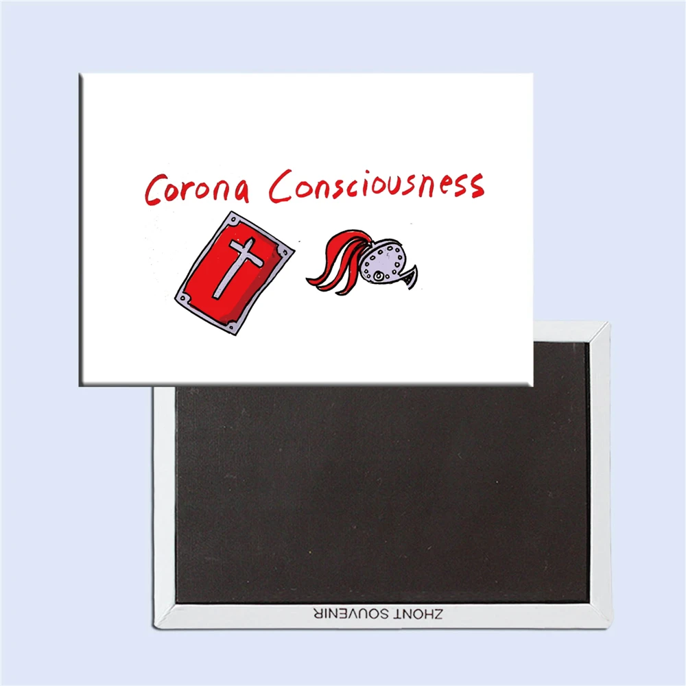 Комиксный магнит коронавируса для домашнего хранения в безопасности магнитная