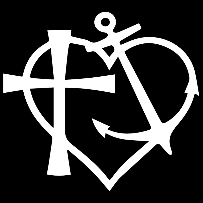 YJZT 16 7x15 2 см креативные наклейки на окна God Is My Anchor | Автомобили и мотоциклы