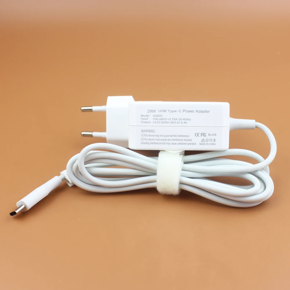 29 Вт 18 14 5 в 2A USB C адаптер питания для ноутбука PD Type зарядное устройство Apple