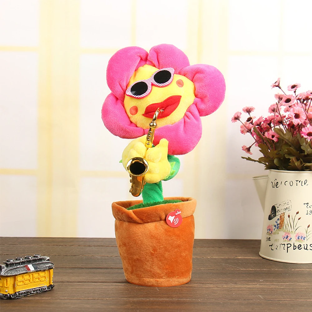 

Baby Musical Toy Educational Child Toy Bluetooth Plush Sunflower Singing Dancing Lovely Interesting Blow Sachs Enchanting Flower