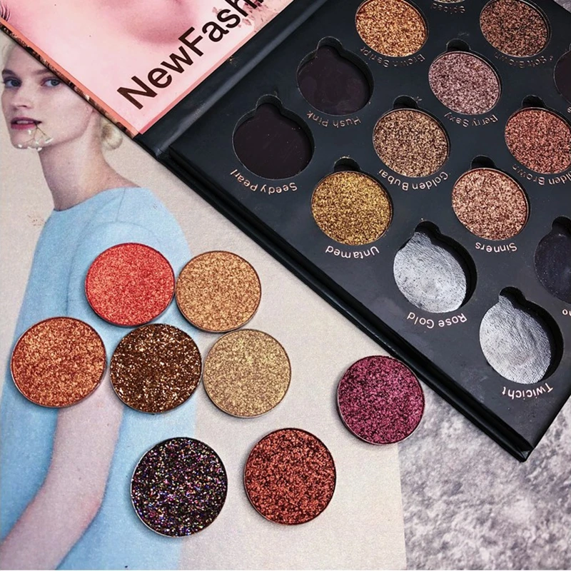 16 цветов мягкая текстура глаз диск для теней Съемные Блестки поделок тени век