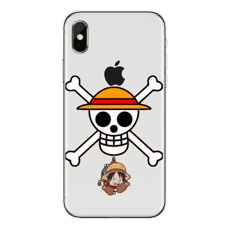 Японский аниме коллаж одна часть Луффи серии мягкий прозрачный чехол для iPhone 5S SE