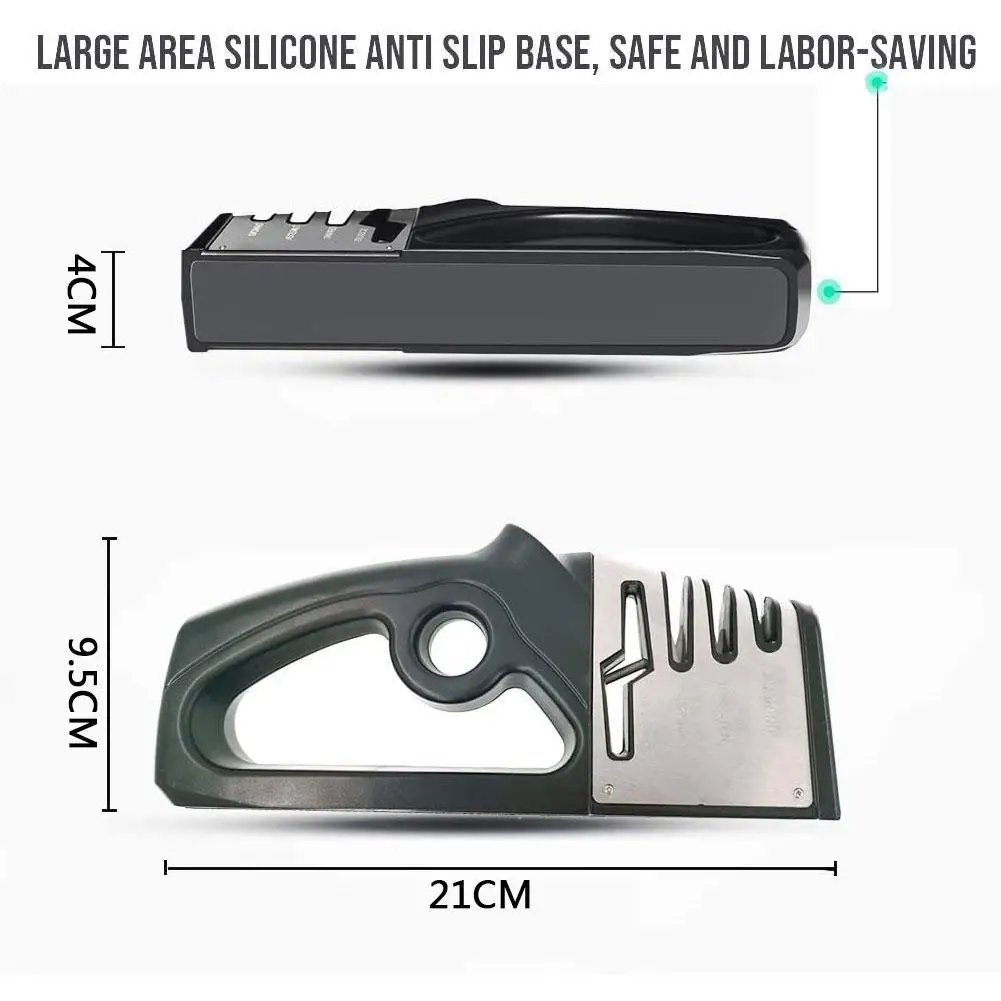 

4 in 1 Knife Sharpener with 1 More Replace Sharpener Ceramic Whetstone Knife Stone Knives Tool Sharpening For all Kitchen M Z0D7