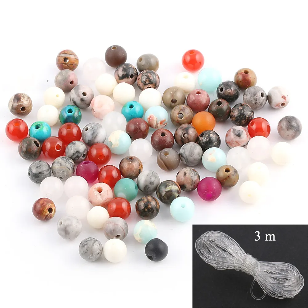 100 шт. бусины из драгоценных камней|Бусины| |