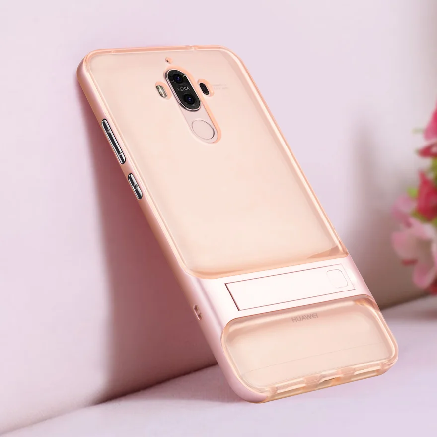 3d kickstand phone cover for huawei mate 9 case silicone cover tpu pc 360 protective carcasas funda huaweimate9 mate9 back armor free global shipping