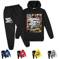 game grand theft auto gta v 5 clothing set kids hoodies and pants 2pcs suit toddler boys tracksuit teen girls casual outfits