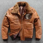 Новинка 2019, мужская куртка-пилот из овечьей кожи с вышивкой в виде индийского черепа ВВС A1, повседневная куртка из натуральной кожи с шерстяным воротником