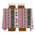Рождественская скатерть, простой и современный стиль, геометрический лось, снежинка, волнистые полосы, льняная Водонепроницаемая Декоративная скатерть