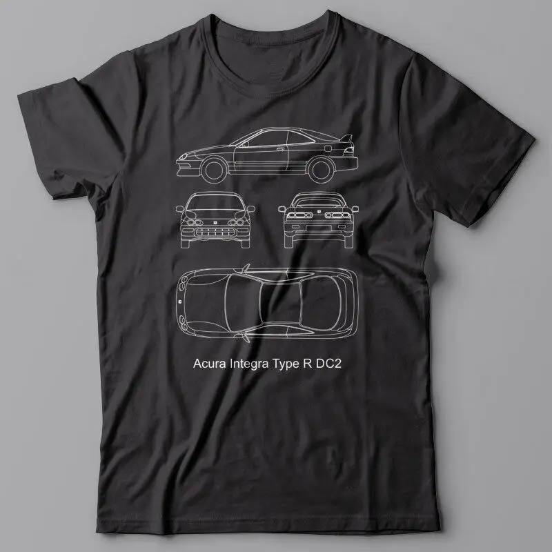 

Футболка Integra Type-R Dc2, модель Jdm, японская гоночная рубашка для дрифта, футболка унисекс