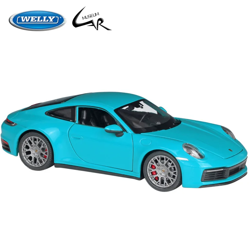 

WELLY 1:24 Model Car Simulation Alloy Metal Toy Car Children's Toy Gift Collection Model Toy Gifts Porsche 911 Carra 4S