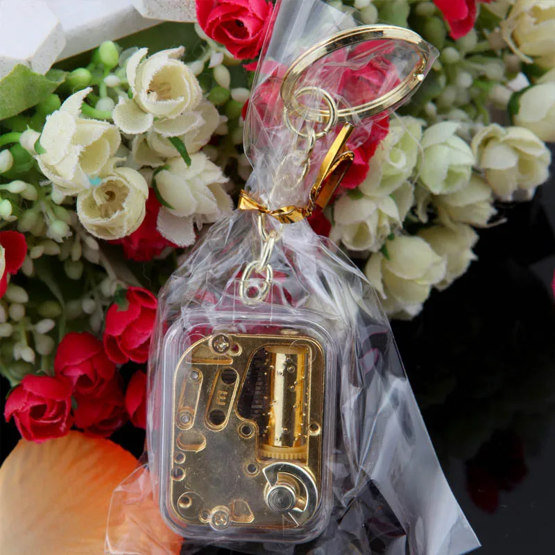

Movement DIY Play Set Mechanical Music Boxes Acrylic 1Pcs Kids Toys Home Decor Handy Crank Music Box Keychain