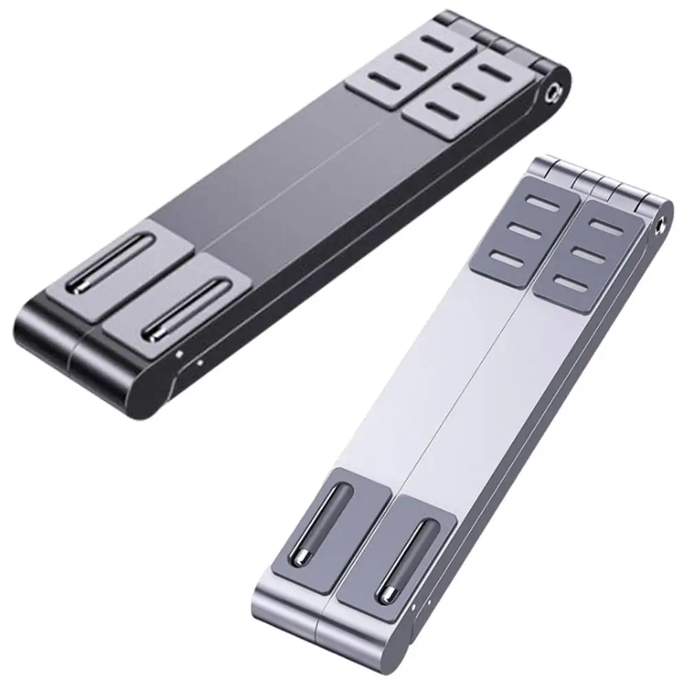 nbdzj 3 in 1 mini folding laptop stand for mobile phone tablet stand aluminum alloy adjustable non slip notebook bracket for mac free global shipping