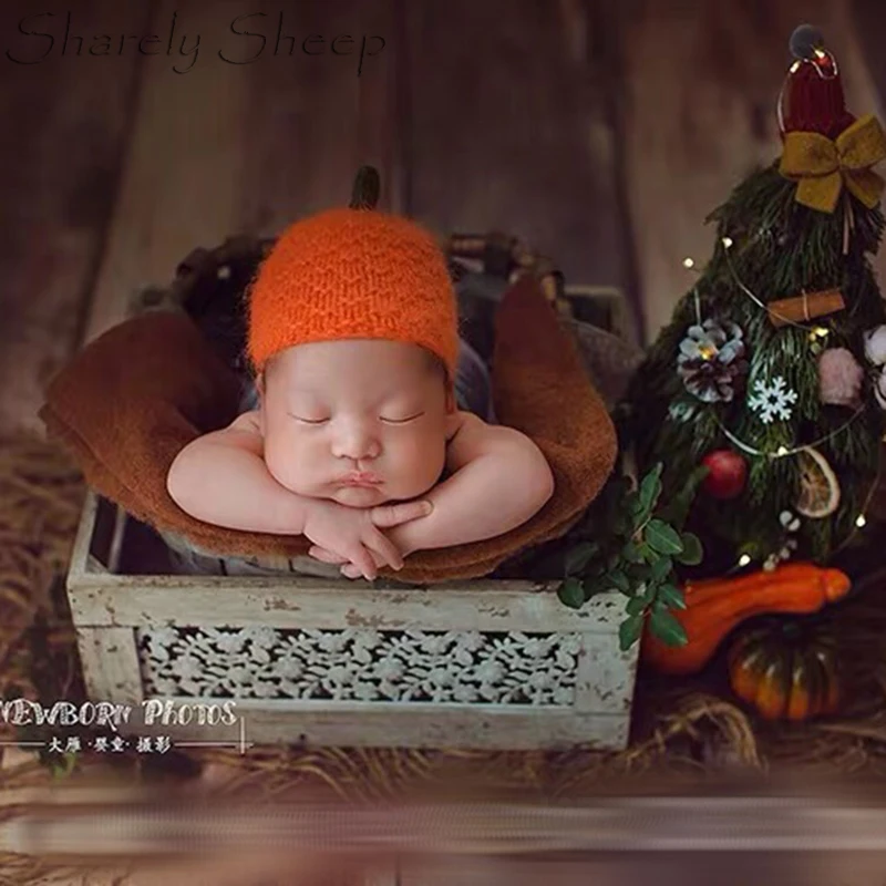 Реквизит для фотосъемки новорожденных на Хэллоуин, одеяло, тканевый фон для детской фотосъемки, Осенние тыквенные фото-реквизиты, аксессуары для фотосъемки