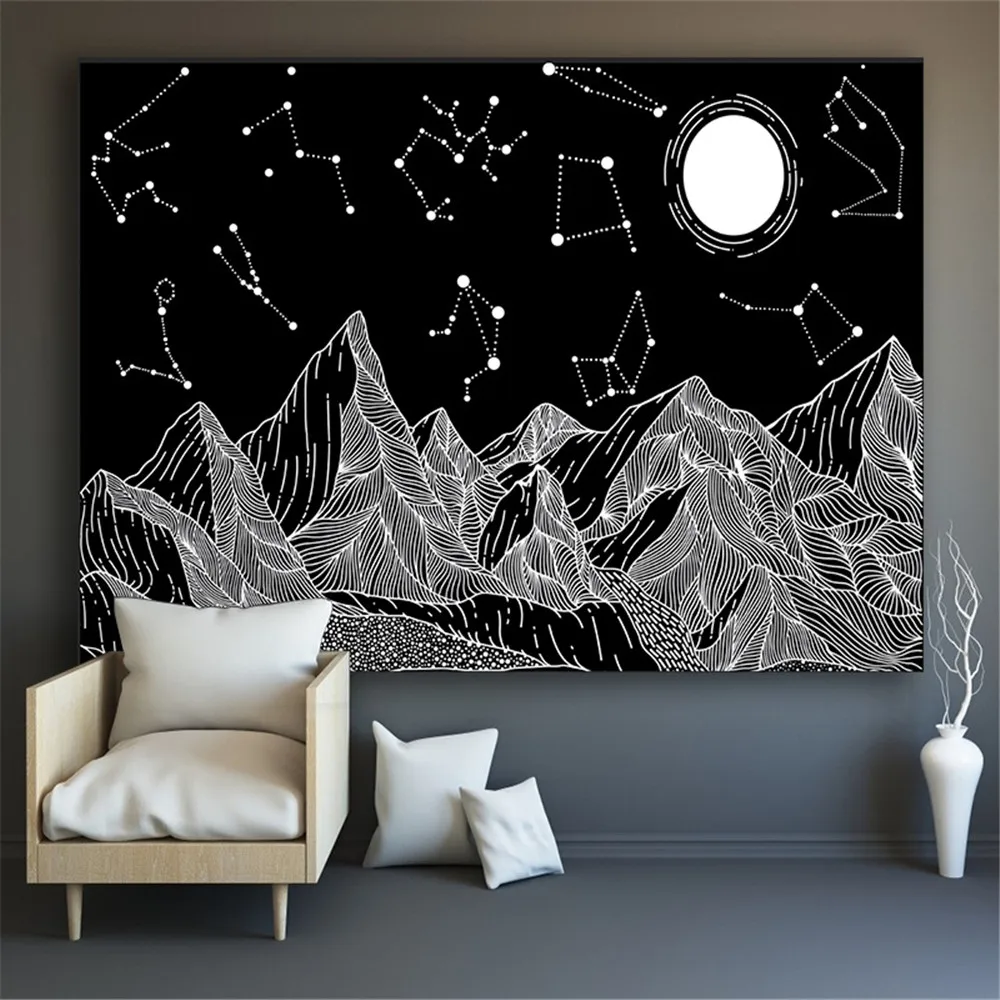 Настенное пляжное полотенце Moon Sun художественный скандинавский гобелен в