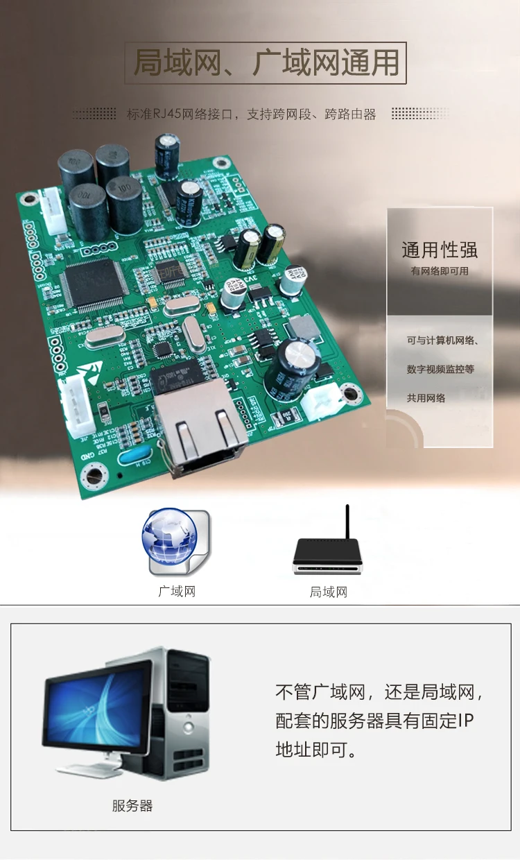 IP сеть вещания аудио декодер плата модуль сетевая Колонка динамик выделенный 2*30