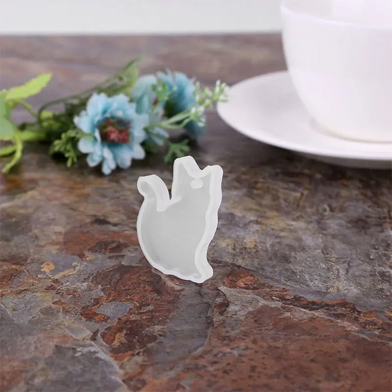 

DIY Rabbit Cat Silicone Resin Molds Animal Pendant Necklace Jewelry Mold Tools