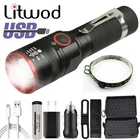 Светодиодный фонарик XM-L T6, фонарь с аккумулятором 18650, масштабируемый, высокое качество, Usb, перезаряжаемый водонепроницаемый фонарь для кемпинга, светильник