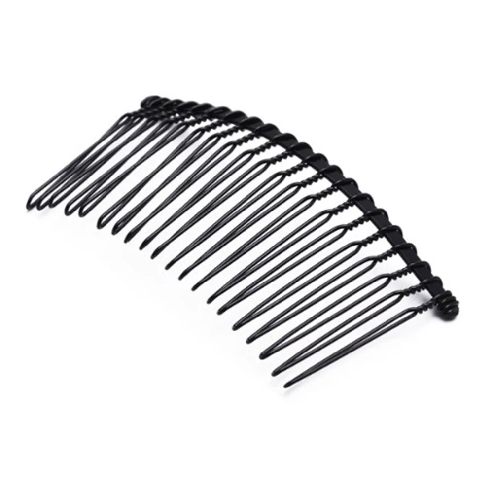 

10pcs Hair Comb Pin Vintage Accessories Iron for Lady DIY Hair Styling (Black)