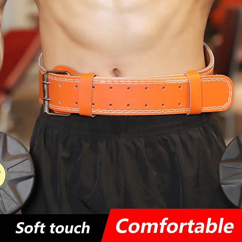 

1 Pcs Fitness Cowhide Waistband Protection Belt Weight Lifting Belts Leather Gym Training Fitness Back Support Power Belt