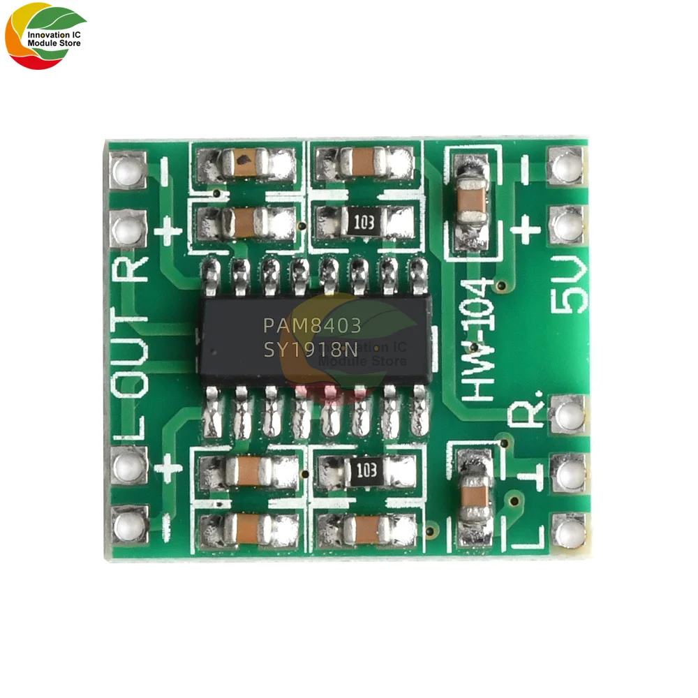 

Mini PAM8403 2*3W Digital Class D Amplifier Board Module Audio Speaker Sound Board 2.5V To 5V Modulo Amplificador Volume Control