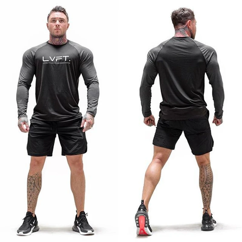 Футболка мужская Спортивная с длинным рукавом 2022 хлопок | Футболки