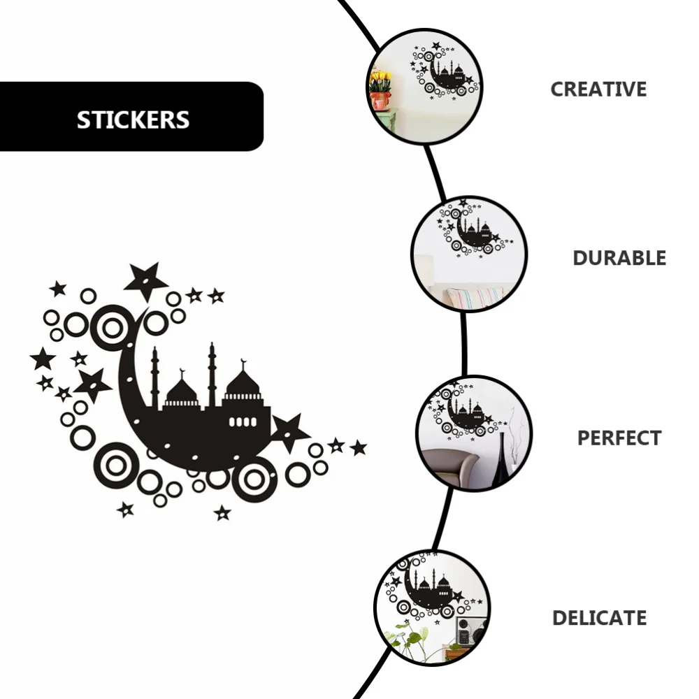 

Eid Wall Decal Creative Eid Party Themed Wall Decal Delicate Wall Decal