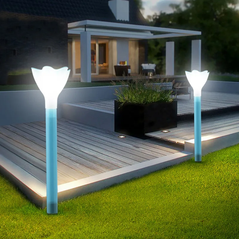 

Solar light Outdoor LED Flower Lawn Lamp Waterproof Waterproof Garden Villa Aisle Corridor Christmas Decoration Lighting 1pcs