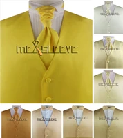 top handsome solid formal waistcoat setvestascot tiehandkerchief
