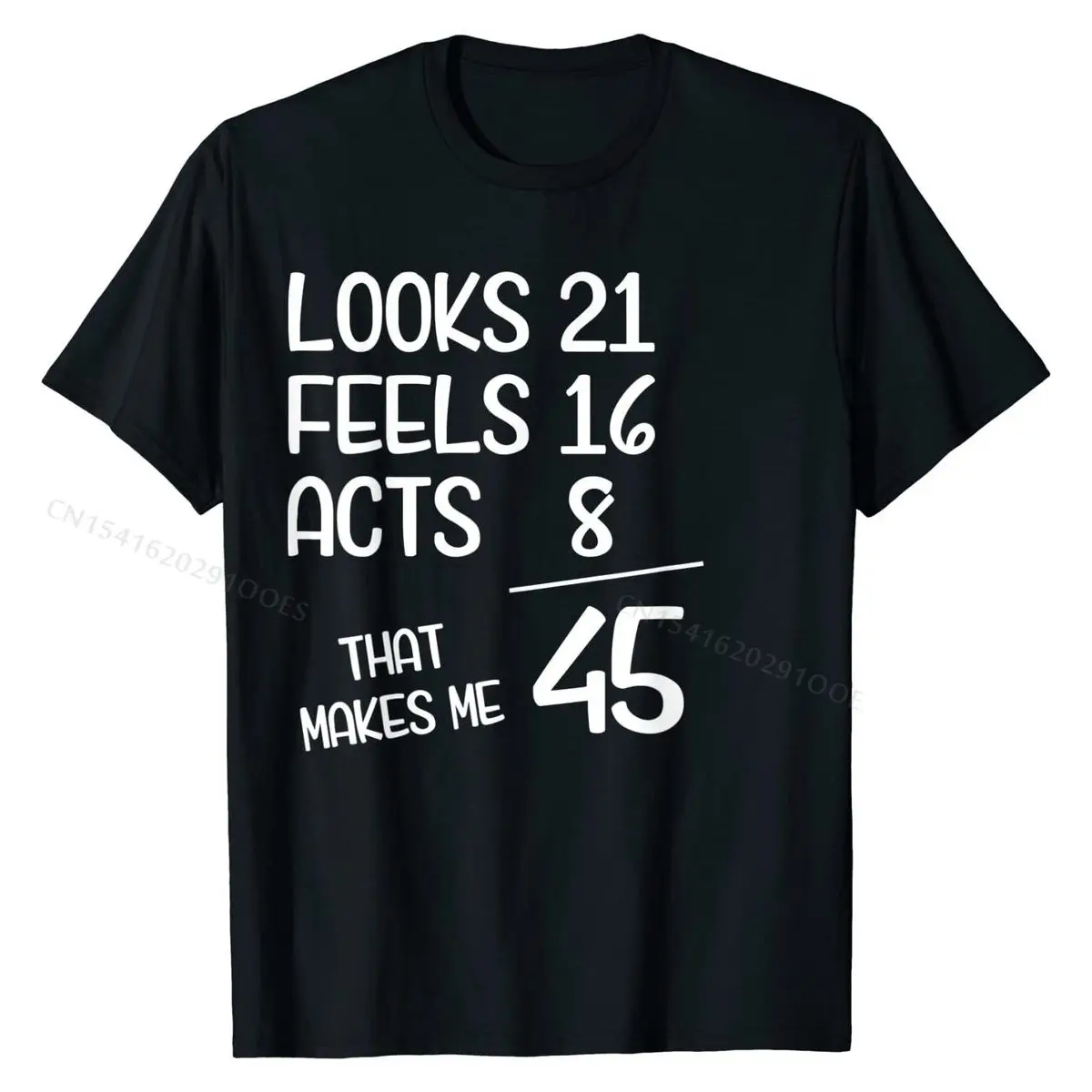 

Funny 45th Birthday Gift 45 Years old Born in 1975 T-Shirt Tops T Shirt New Arrival Birthday Cotton Men Top T-shirts Casual