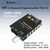 zk 1002l zk 1002 100wx2 tpa3116 mini bluetooth 5 0 wireless audio power digital amplifier board stereo amp dc 12v 24v