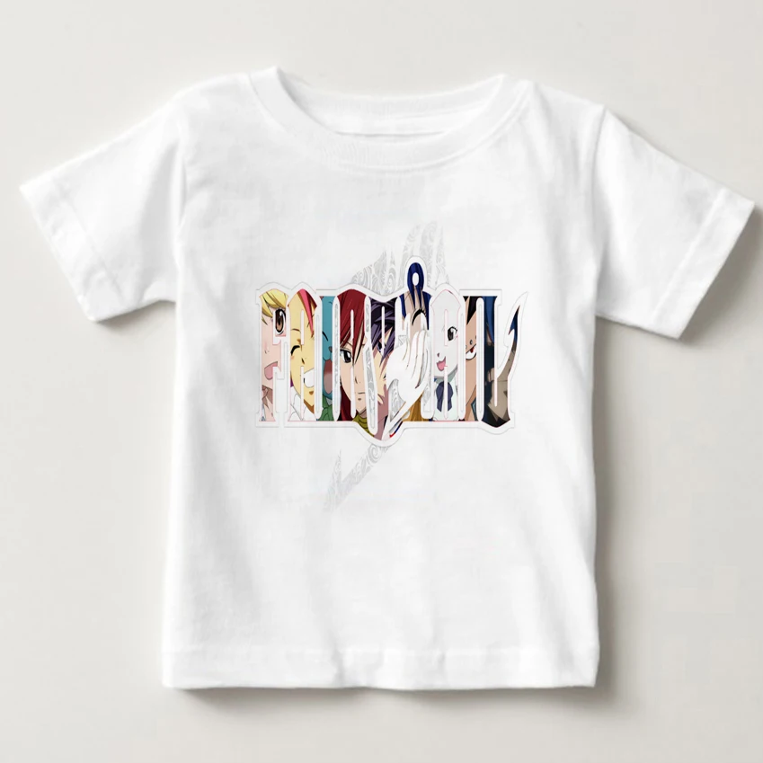 

2020 New Fashion Fairytail Kids T Shirts Tee Shirt Japanese Famous Anime T Shirt Fairy Tail Funny Children Short Sleeve TShirt