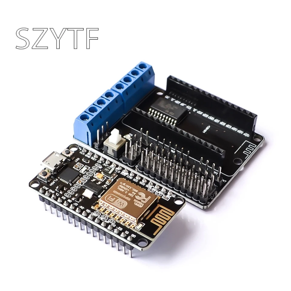 Красный L293D щит для платы двигателя беспроводной Wifi Esp8266 Esp-12E подходит для Node MCU Development Kit NodeMCU Rc игрушка пульт дистанционного управления IoT Smart Car - Цвет: Красный