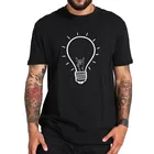 Футболка с изображением лампочки, забавная уличная одежда с фитилем, дизайнерские креативные Графические футболки, 100% хлопок, подарок для мужчин, футболка