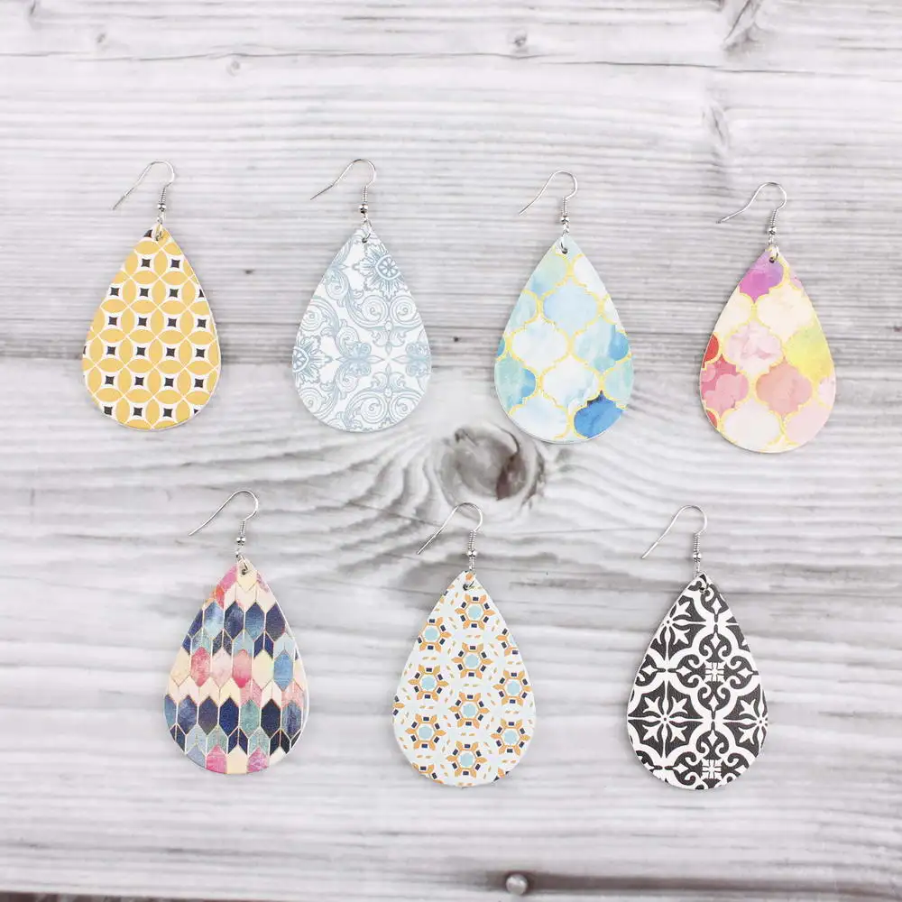 Серьги-подвески в стиле барокко из искусственной кожи | Украшения и аксессуары