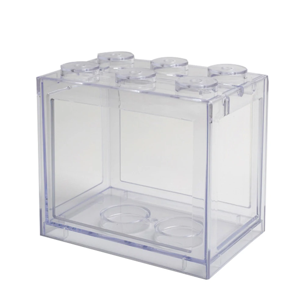 Настольный светодиодный мини аквариум для рыб с USB строительные блоки