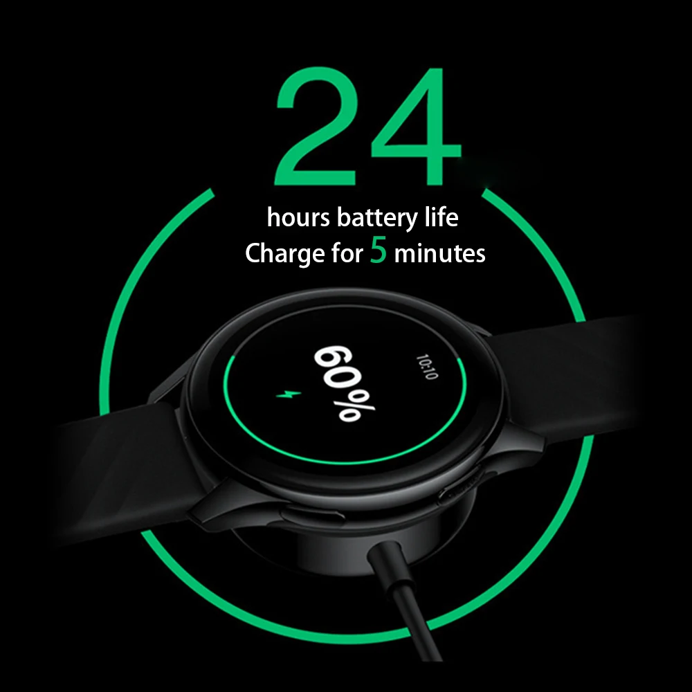 

100cm For OnePlus Watch Fast Charging Pad Wireless Charger 5V 1A 2-Pin Portable Cable Accessories