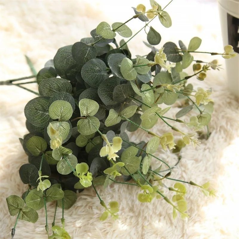 

Home Decor Simulation Short Type Round Leaves Eucalyptus Plants Simulation Plastic Green Plants Home Decors Party Decoration