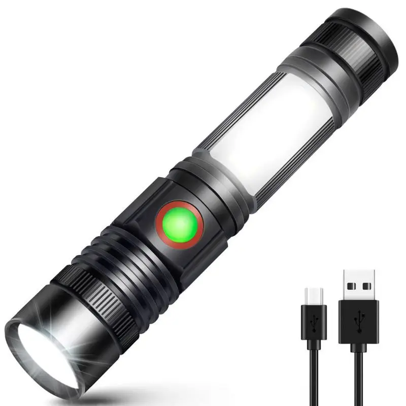

Rechargeable Flashlight Magnetic Flashlight with COB sidelight,Super Bright LED,Waterproof,Zoomable,Best Camping
