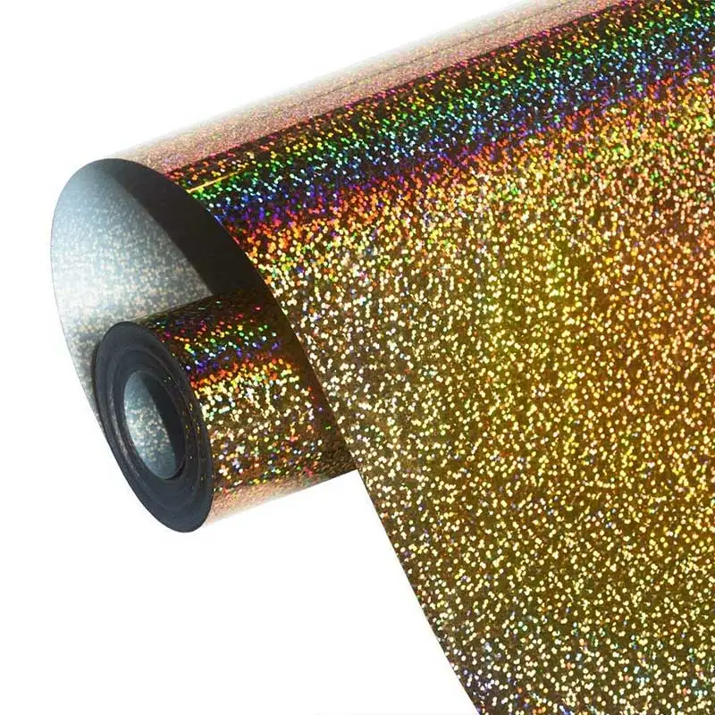 Голографическая Термотрансферная виниловая блестящая HTV для одежды гладкая