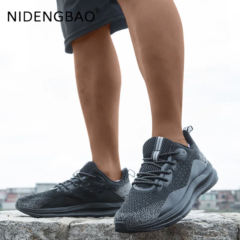 2021 Men's Sneakers Running Shoes Breathable Fly Weave Outdoor Walking Hiking Jogging Gym Male Sports Shoes Homme Big Size 50