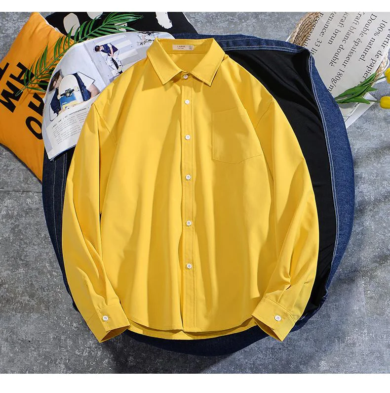 

New Men's Casual Blouse Cotton Linen Shirt Loose Tops Long Sleeve Tee Shirt Spring Autumn Summer Casual Handsome Men Shirt 2021