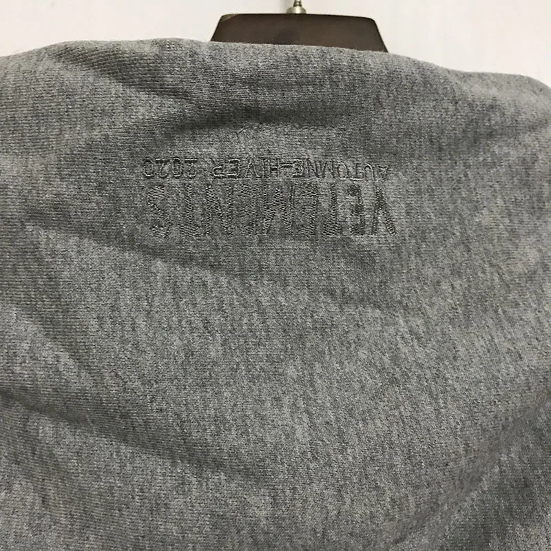 Вышивка Черный Серый Vetements пуловер для женщин Женская Повседневная мода Большой